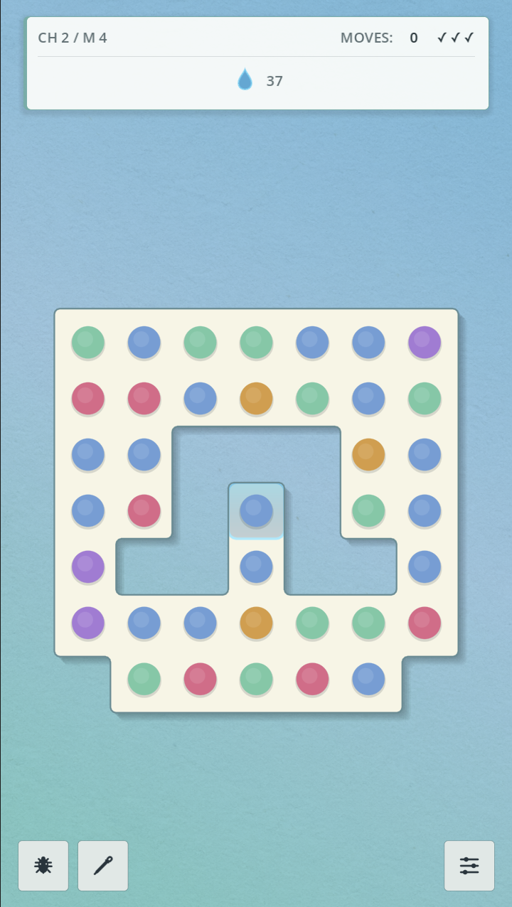 A Project: Kept puzzle board made of colorful circular pieces